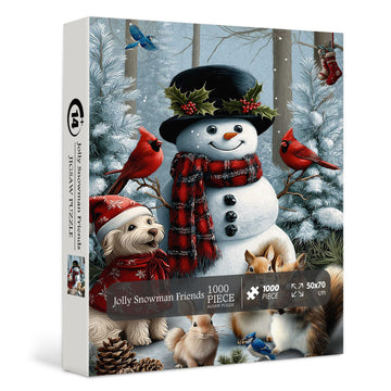 Jolly Snowman Friends Jigsaw Puzzle 1000 pezzi